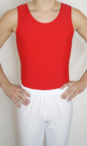 Gymnastický dres pro kluky červené barvy od Gymot